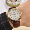 LONGLUX automatic man watch business leisure dating mechanical wristwatches day date waterproof leather  mens watch men gift 3