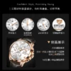 JSDUN High end Atmosphere Men's Fully Automatic Mechanical Watch Leather Strap Waterproof Date Business Watch for Man Original 5