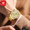 OLEVS Luxury Automatic Mechanical Men Watch Moon Phase Diamond Dial Waterproof Man Wristwatch Fashion Luminous Calendar Week 4