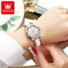 OLEVS Top Brand Luxury Ceramic Mechanical Watch for Women Fashion Diamond Bracelet and Necklace Set Automatic Watch for Women 6