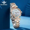 OUPINKE A3180 Women Watch Luxury Brand Automatic Mechanical Watch Tungsten Steel Watchstrap Waterproof Day-Date Watch With Box 3