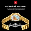 OLEVS Luxury Automatic Mechanical Men Watch Moon Phase Diamond Dial Waterproof Man Wristwatch Fashion Luminous Calendar Week 5