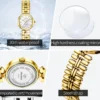 JinShiDun 8987 Luxury Fashion Womens Watch Swiss Movement Date Waterproof Quartz Watch Gold Elegant Diamond Scale Original Watch 6