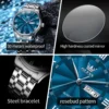 OLEVS 3663 Mens Watch Original Simple Brand Quartz Watch Waterproof Luminous Watches For Men Dual Calendar Display Mens Gifts 4