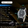 LONGLUX automatic man watch wholesale mechanical watches simple versatile date waterproof fashion leather man watch men gift 4
