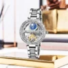Ladies Watch Automatic Woman Luxury Fashion Waterproof Watch for Women Watches Skeleton Tourbillon Mechanical Clock Relogio New 4