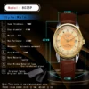 LONGLUX automatic man watch business leisure dating mechanical wristwatches day date waterproof leather  mens watch men gift 6