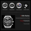 OLEVS 9911 Mens Watch Original Quartz Watch Waterproof Watch For Man Moon Phase Silicone Strap Multifunctional Chronograph Watch 4
