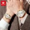 OLEVS Original Certification Brand Couple Watch Waterproof Fashion Luxury Quartz Watch for Men's and Women‘s Luminous Date Watch 2