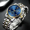 OLEVS Brand Original certification Men's Watches Moon Phase Waterproof Quartz Watch for Man Chronograph Calendar Fashion Watch 4