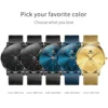 OLEVS Fashion Men's Watches Minimalism Ultrathin Original Quartz Wristwatch Waterproof Watch for Man Luminous Casual Mesh Strap 6
