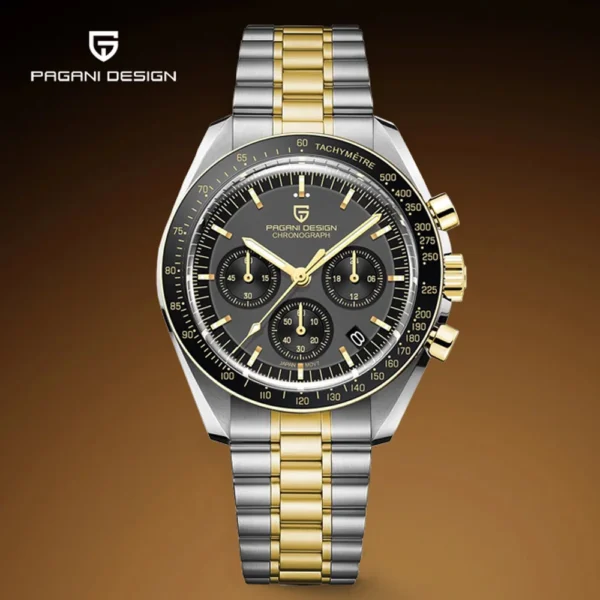 PAGANI DESIGN PD1701 Gold Luxury Men's Watches Quartz Wristwatches Chronograph VK63 Watch For Men AR Sapphire Mirror Clock Gifts 1