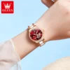 OLEVS 7001 Luxury Mechanical Watch for Women Ceramic Strap Waterproof Woman Wristwatch Original 4