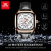 OPK 8173 Watches For Men Casual Simple Original Automatic Mechanical  Waterproof Luminous High Quality Wristwatch Reloj Hombre 2
