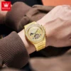 OLEVS 9805 High end Men Watches  Waterproof Moon Phase Diamond Dial Fashion Luxury Mechanical Watch Skeleton Original Wristwatch 3