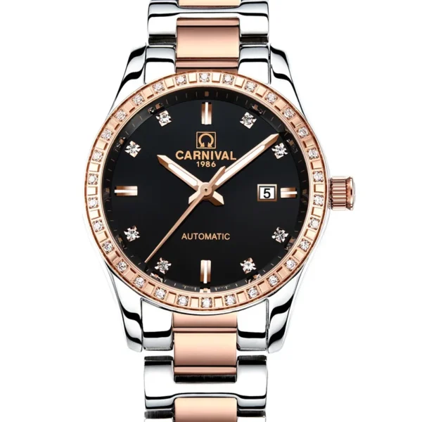 Montre femme 2025 CARNIVAL Automatic Watch Women Calendar Fashion Women Watches Luminous Waterproof Sapphire Relogio feminino 2