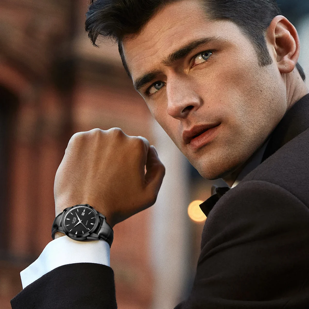 LIGE Classic Wrist Watches For Top Brand Luxury Business Date Waterproof Luminous Stainless Steel Men Quartz Wristwatch+Box 4