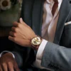 Forsining Moon Phase Automatic Watch Royal Men's Golden Mechanical Wristwatches Casual Genuine Leather Tourbillon Business Clock 4