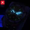 OLEVS 9805 Mens Watch Original Brand Tourbillon Automatic Mechanical Watch Diamond Dial Waterproof Moon Phase Watches For Men 4