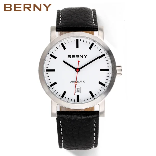 BERNY Watch for Men Mechanical Automatic Watches Seagull Luxury Brand Male Clock Water Resistant Swiss Railway Men's Wristwatch 1