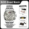 OLEVS 3653 Mens Watch Quartz Watch Multifunctional Chronograph Watch For Men 30M Waterproof Luminous Moon Phase Box Original 2