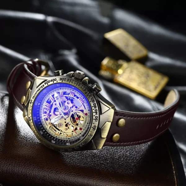 BINBOND A275 Men's Original Automatic Mechanical Watch Waterproof Retro Tourbillon Crystal Glass Men's Mechanical Watch 1