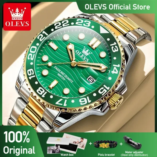OLEVS 3610 Mens Watch Original Fashion Brand Waterproof Quartz Watch Sport Watches Luxury Men Automatic Date Watch For Men Reloj 1