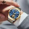 OUPINKE Brand Skeleton Original Watch Sapphire Hollow out Design Automatic Mechanical Watch Luminous Stainless Steel Wrist Watch 2
