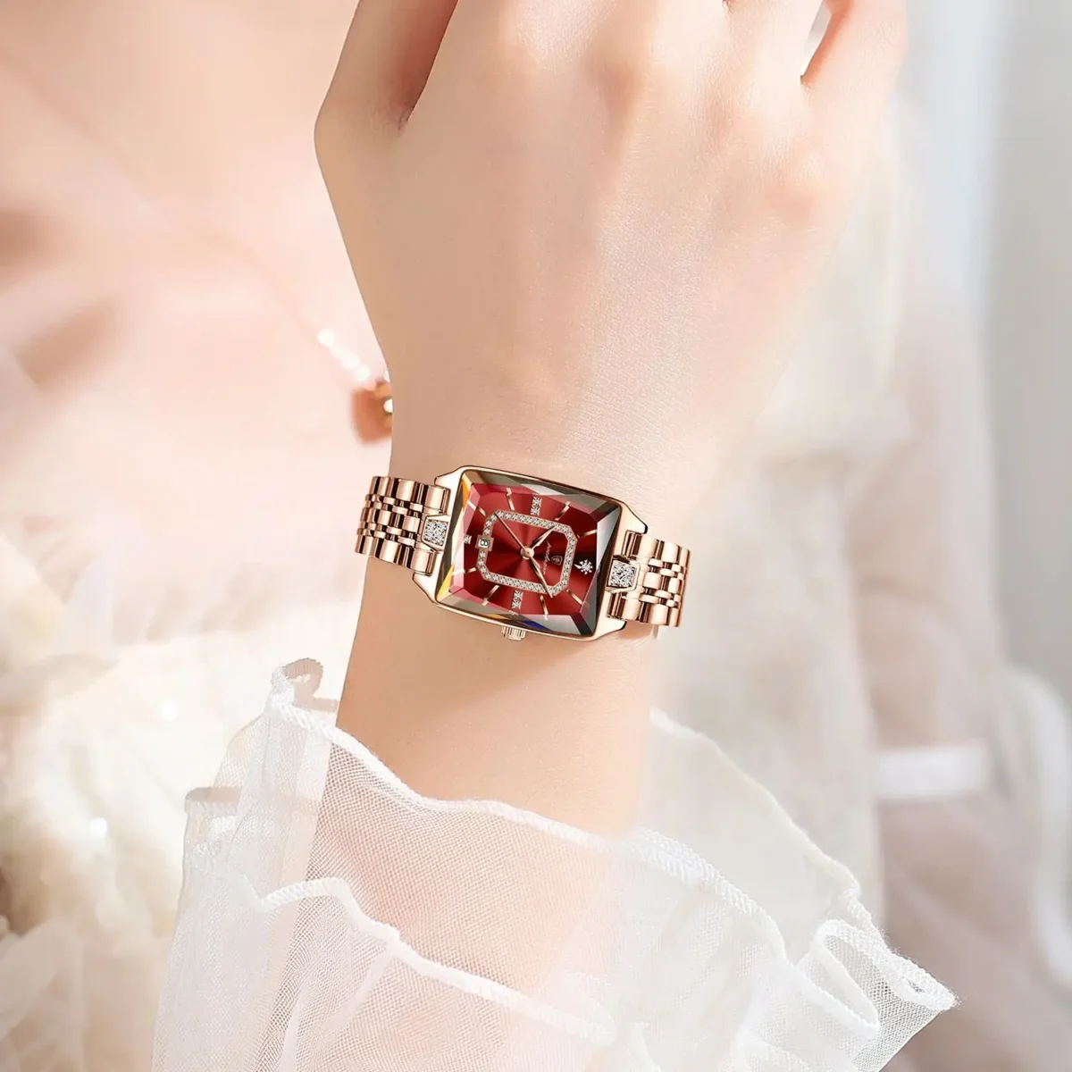 POEDAGAR Top Elegant Women Wristwatch Waterproof Date Ladies Watch Stainless Steel Rectangle Quartz Women's Watches Female Reloj 6