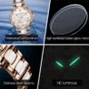 OLEVS Luxury Brand Butterfly Dial Women Automatic Mechanical Watch Ceramic Strap Waterproof Fashion Ladies Watches Relojes Mujer 6