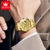 OLEVS Original Brand Luxury Men's watches Fashion High Grade Quartz Watch New Concept Design Stainless Steel Strap Wristwatch 3