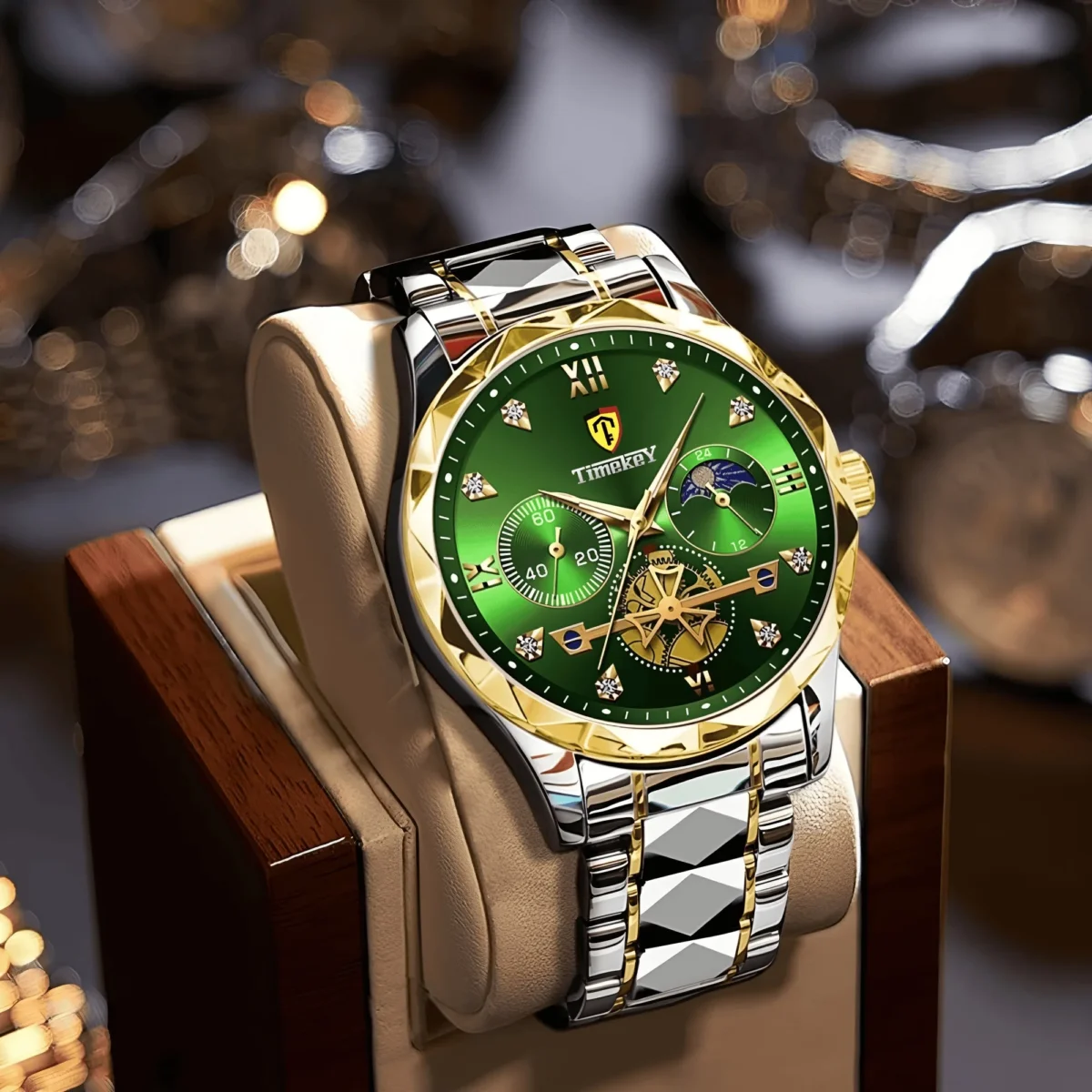 Luxury Watch for Man Sports Leather Men Quartz Watch Waterproof Luminous Chronograph Men's Watches Male Clock Reloj+box 3