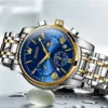 OLEVS Brand Original certification Men's Watches Moon Phase Waterproof Quartz Watch for Man Chronograph Calendar Fashion Watch 2