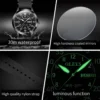 OLEVS Men's Watches Simple Light Luxury Original Quartz Wristwatch Double Digital Dial Waterproof Luminous Nylon Bracelet 5