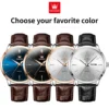 OLEVS Fashion Business Brand Original Men Watches Leather Strap Trend Week Calendar Quartz Watch Luminous Waterproof 43mm Dial 6