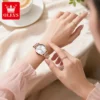 OLEVS 5653 Brand Fashion Women's Watch Arabic Numeral Scale Waterproof Date Quartz Watch for Lady Simple Classic Original Watch 4