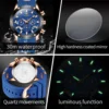 OLEVS New Original Men Watches Silicon Tape 45mm Large Dial Quartz Watch for Man Waterproof Chronograph Calendar Luminous Watch 5