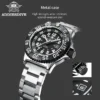 Addies Dive Men Fashion Casual Watch Calendar Display 50m Waterproof Tube Luminous Watch Black Dial Rotating Bezel Quartz Watch 2