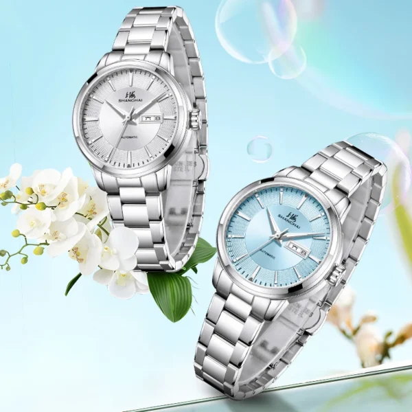 Shanghai Women's Watch Shanhe 30mm Automatic Mechanical Watch 5 Bar Waterproof Luxury Stainless Steel Women's Watch SH3113 2