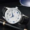 LONGLUX automatic man watch wholesale mechanical watches simple versatile date waterproof fashion leather man watch men gift 5