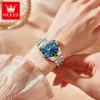 OLEVS Luxury Original Brand Women's Watches Waterproof Calendar Quartz Watch Stainless Steel Strap Luminous Fashion Versatile 3