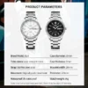 OPK 8123 Mens Watch Original Fashion Quartz Watch Dual Calendar Display Watches For Men Waterproof Luminous Mens Gifts With Box 6