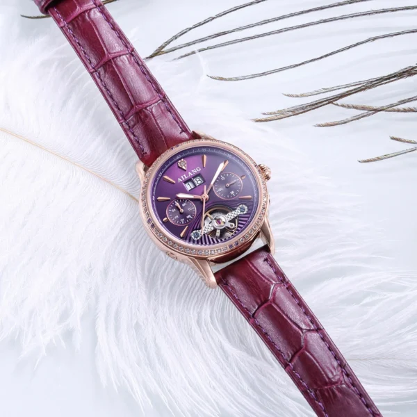 AILANG New Tourbillon Automatic Mechanical Ladies Watch Skeleton Waterproof Calendar Luxury Female Wristwatch Relogio Feminino 2
