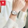 OLEVS Fashion Brand Original Women's Watches Waterproof Calendar Quartz Watch Versatile Simplicity Gift Set Female Wristwatch 3
