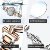 OUPINKE A3180 Women Watch Luxury Brand Automatic Mechanical Watch Tungsten Steel Watchstrap Waterproof Day-Date Watch With Box 6