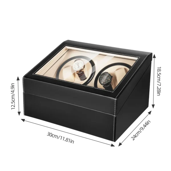 4+6 Watch Winder Automatic Watches Shaker PU Leather Mechanical Watch Box Watch Jewelry Display Box Storage Case 2