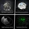 OLEVS 6721 Moon Phase Skeleton Men's Automatic Mechanical Watch Waterproof Weekly Calendar Original wristwatch Luminous Watch 5