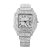 New Iced Out Women Men Watch Square Diamondd Black Numbers Quartz Luxury Hip Hop Wrist Watches Roman Clock Relogio Masculino 1