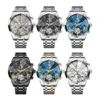 OLEVS 6619 Mens Watch Original Brand Tourbillon Automatic Mechanical Watch Waterproof Watch For Men Dual Calendar Watch Gifts 6