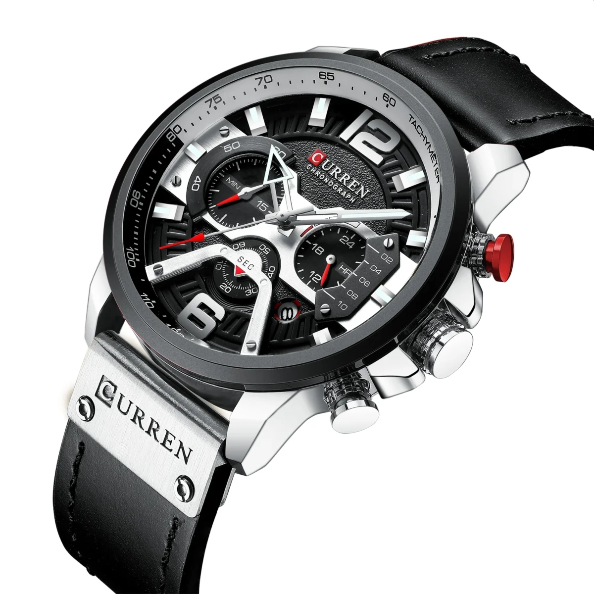 Curren 8329 Men Watch Leather Quartz Waterproof Wristwatch 6-Hand Chronograph Date Casual Fashion Luxury Relogio Masculino 1